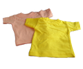 dollsize t-shirtjes roze en geel