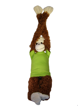 aapje met dollsize t-shirt
