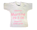mini t-shirt als geboortekaartje