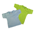 mini t-shirt lichtblauw en limegroen