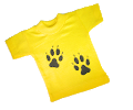 mini t-shirt met hondepootjes