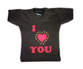 mini t-shirt I love you